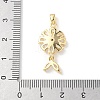 Brass Micro Pave Cubic Zirconia Pendants KK-K403-03A-01-3