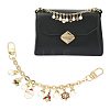 4Pcs 4 Styles Alloy Rhinestone with Acrylic Pearl Bead Charm Cable Chain Bag Decorative Chains HJEW-FS00060-02-1