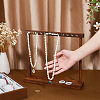 Wooden Necklace Organizer Display Stands ODIS-WH0331-20A-4