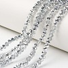 Electroplate Transparent Glass Beads Strands X-EGLA-A034-T8mm-M16-1