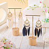 2Pairs 2 Colors Feather Chandelier Earrings EJEW-TA0001-81E-6