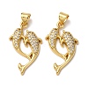 Brass Micro Pave Cubic Zirconia Pendants KK-A271-07C-G-1