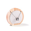 Round Wood Covered with Velvet One Necklace Display Stands PAAG-PW0008-005A-03-1