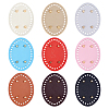 9Pcs 9 Colors Imitation Leather Bag Bottoms DIY-ME0002-90-1