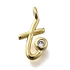 Brass Micro Pave Cubic Zirconia Pendants KK-B132-12G-T-1