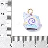 Brass Enamel Pendants KK-CBAE20A-05G-3
