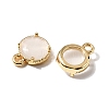 Flat Round Brass Charms KK-D024-03B-G-2