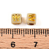 Plating Acrylic Beads OACR-N140-01E-W-3