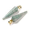 Natural Amazonite Pointed Pendants G-D089-01G-01-2