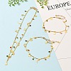 Brass Enamel Charm Bracelets SJEW-JS01132-8