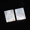 Natural White Shell Cabochons SSHEL-D083-20-2