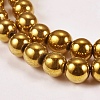 Electroplate Non-magnetic Synthetic Hematite Beads Strands G-J169A-8mm-04-3