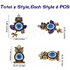 12Pcs 2 Style Alloy Pendants FIND-SZ0002-51-7