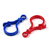 Opaque Solid Color Bulb Shaped Plastic Push Gate Snap Keychain Clasp Findings KY-R006-M01-3