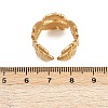304 Stainless Steel Adjustable Open Cuff Rings for Women RJEW-K299-01G-5