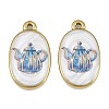 Printed 304 Stainless Steel Enamel Pendants SA-CBA1ED9-22G-04-1