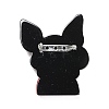 Dog with Glasses Acrylic Badge JEWB-C013-12-2