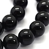 Natural Black Tourmaline Beads Strands G-G763-01-8mm-AB-3