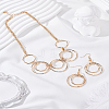Ring Alloy Necklace & Dangle Earring Sets SJEW-LP0001-50-3