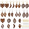 DIY Leaf Dangle Earring Making Kits DIY-FS0008-63A-2