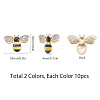 Alloy Enamel Cabochons ENAM-SC0001-28-2