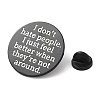 Word I Don't Hate People Enamel Pin JEWB-H010-04EB-03-3