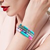 8Pcs 6 Style Synthetic Imperial Jasper & GLass Beaded Stretch Bracelets Set BJEW-SW00086-05-5