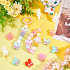 Olycraft 20Pcs 10 Colors Rabbit with Bowknot Food Grade Eco-Friendly Silicone Beads SIL-OC0001-17-5