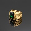 304 Stainless Steel with Cubic Zirconia Dragon Pattern Finger Rings for Men FS-WGD623F-05-1