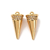 Brass Micro Pave Cubic Zirconia Pendants KK-K382-56G-1