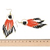Halloween Glass Seed Tassel Earring for Women EJEW-MZ00798-6