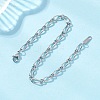 304 Stainless Steel Figaro Chains Bracelets for Women BJEW-JB12772-4