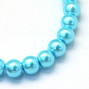 Baking Painted Pearlized Glass Pearl Round Bead Strands X-HY-Q003-4mm-48-2