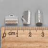 280Pcs Iron Ribbon Crimp Ends IFIN-CP0002-97G-3