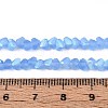 Frosted Transparent Glass Beads Strands GLAA-N054-4mm-10-4