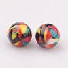 Spray Painted Resin Beads GLAA-F049-A03-2