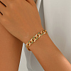Unisex Brass Micro Pave Full Clear and Green Cubic Zirconia Cuban Link Chain Bracelets for Party and Casual Wear HS6983-4