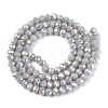 Electroplate Glass Beads Strands EGLA-A044-P3mm-B19-3