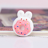 Easter Rabbit Theme Opaque Resin Cabochons EAER-PW0001-154E-1