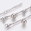 304 Stainless Steel Charm Anklets AJEW-P069-07P-2