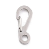 304 Stainless Steel Push Gate Snap Key Clasps STAS-B022-05P-2