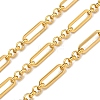 10M Ion Plating(IP) 304 Stainless Steel Oval & Round Ring Link Chains CHS-G034-03G-1