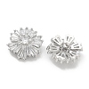 Rack Plating Brass Micro Pave Clear Cubic Zirconia Buttons KK-K293-14P-2