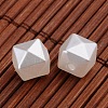 Faceted Cube Imitation Pearl Acrylic Beads OACR-L004-3294-2