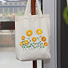 DIY Sunflower Pattern Tote Bag Embroidery Kit PW22121385449-1