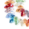 Electroplate Transparent Glass Beads Strands EGLA-N025-03A-A01-3