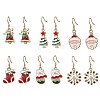6 Pairs Alloy Enamel Dangle Earrings EJEW-JE06605-2