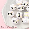 10Pcs Hand Painted Acrylic with Enamel Beads MACR-YW0003-28E-1