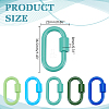 5Pcs 5 Styles Baking Paint Alloy Screw Locking Carabiners FIND-DR0002-37-2
