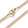 Unisex Vacuum Plating 304 Stainless Steel Curb Chain/Twisted Chain Necklaces X-STAS-D0002-34G-3